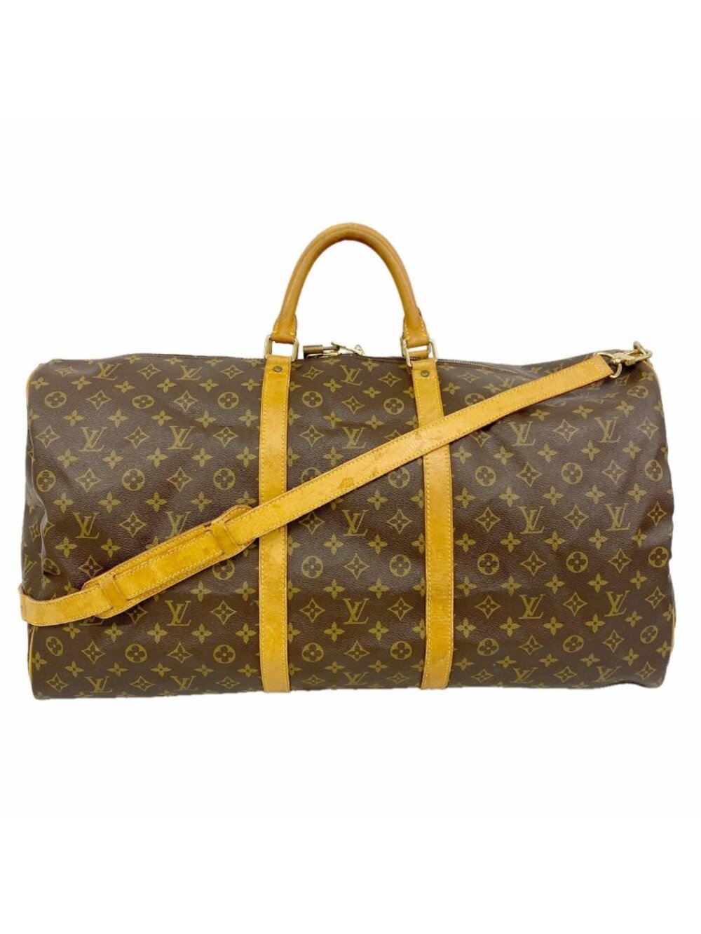 Louis Vuitton Boston Bag Monogram Keepall Bandouliere 60 Brown